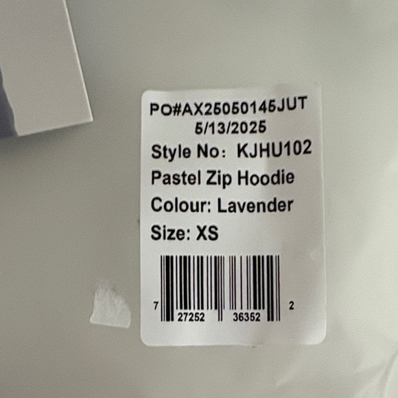 Comfy Collection Pastel Edit Zip-up Hoodie- Lavender XS, M, S - Picture 4 of 8